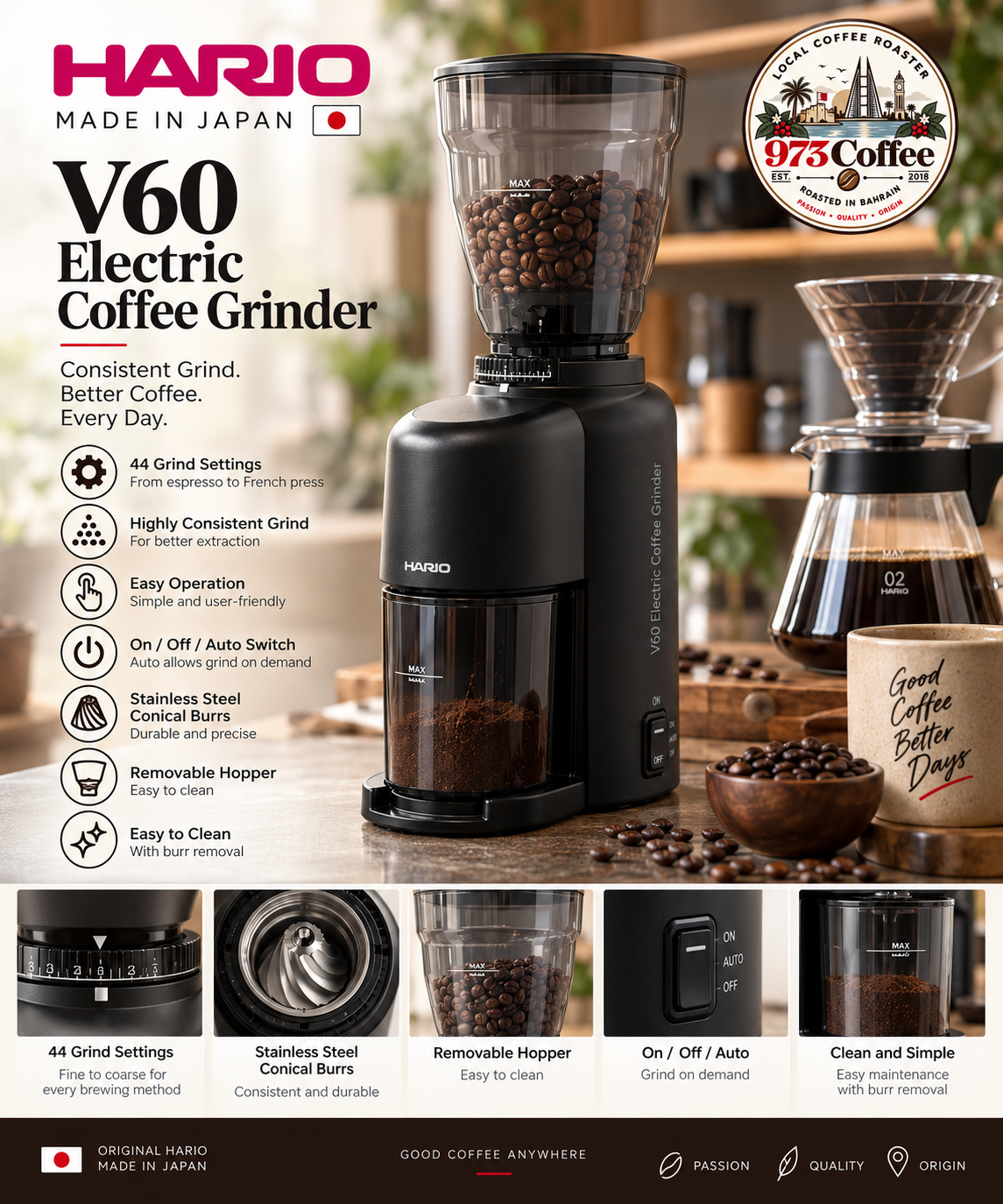 HARIO V60 Electric Coffee Grinder ☕🇯🇵