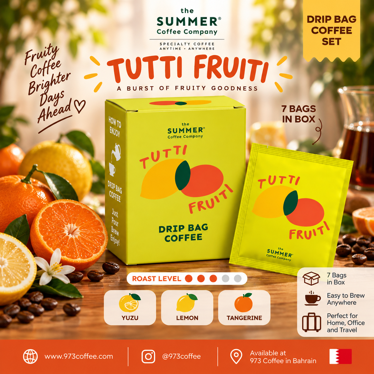 Tutti Frutti – قهوة Drip Bag من The Summer Coffee Company | 7 أكياس ☕
